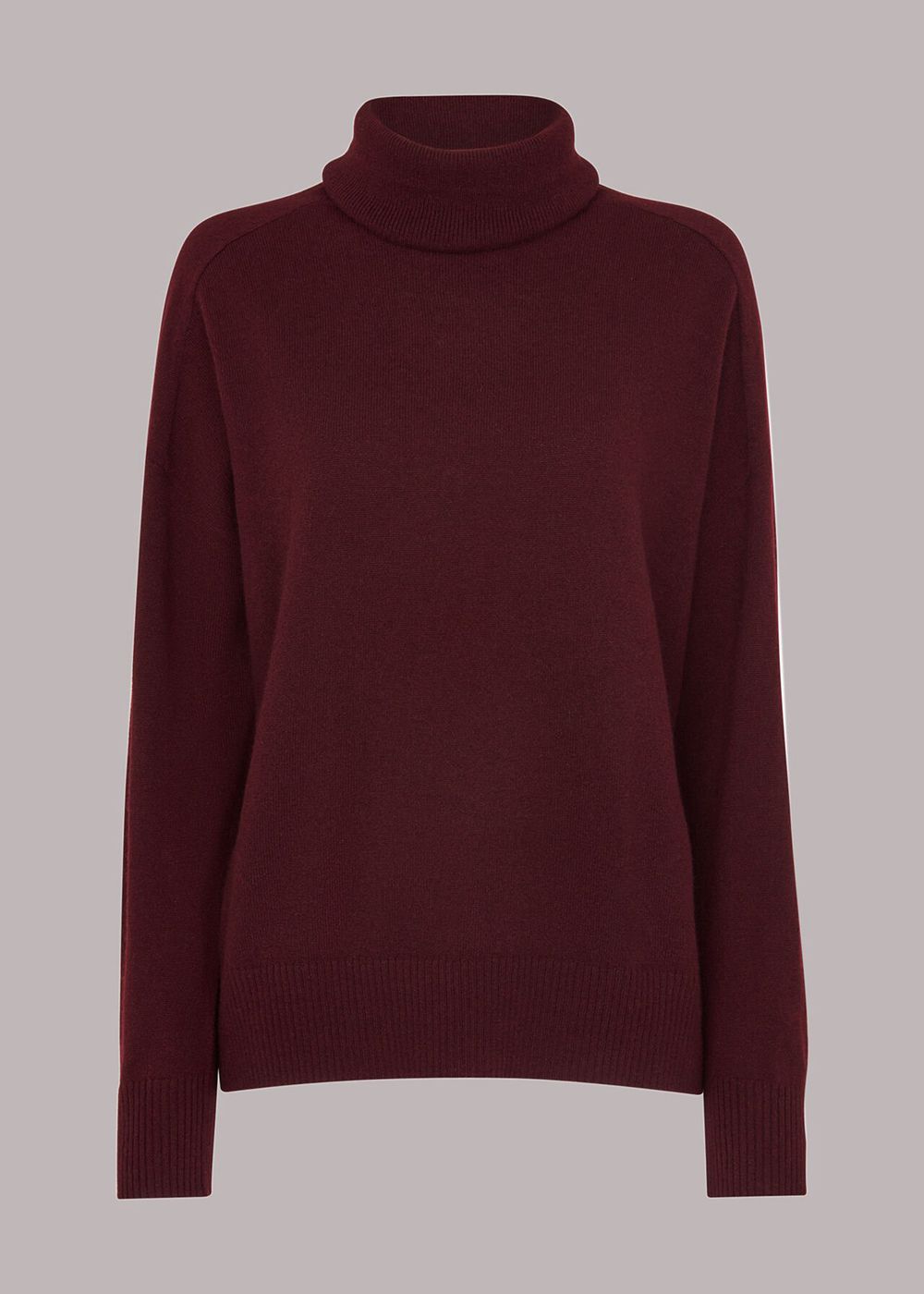 Whistles Cashmere Roll Neck Jumpers Burgundy | US-94285VIOG