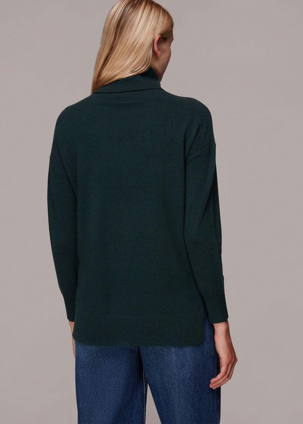 Whistles Cashmere Roll Neck Jumpers Dark Green | US-14503XBIK