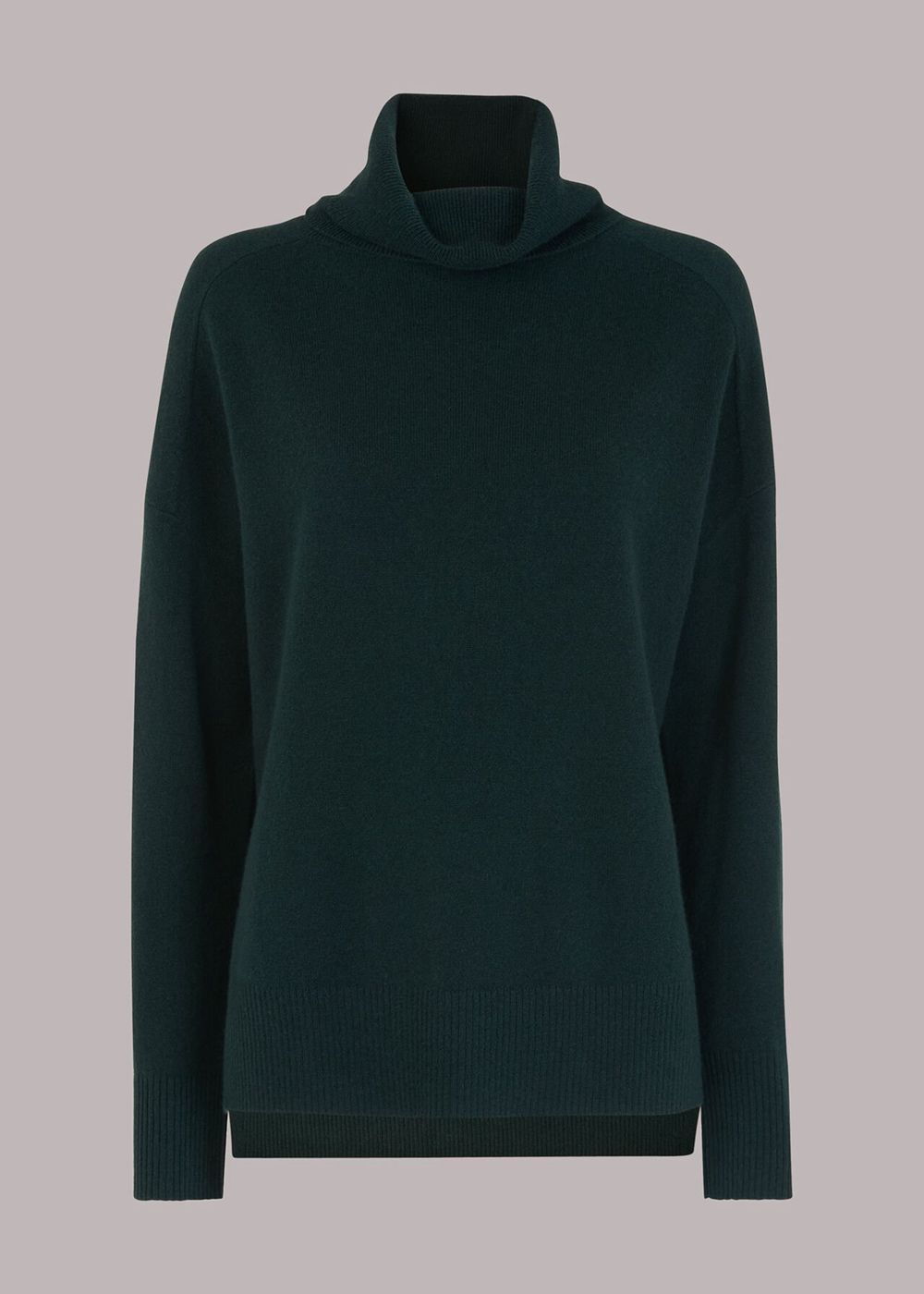 Whistles Cashmere Roll Neck Jumpers Dark Green | US-14503XBIK