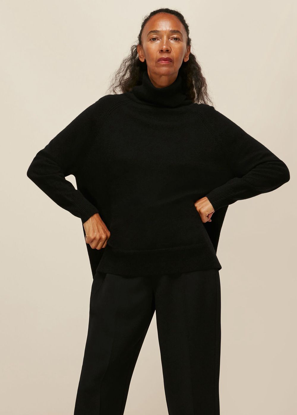 Whistles Cashmere Roll Neck Knitwear Black | US-57320PNRQ