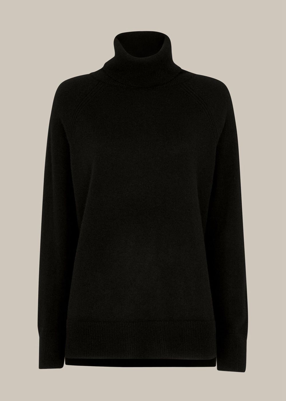 Whistles Cashmere Roll Neck Knitwear Black | US-57320PNRQ