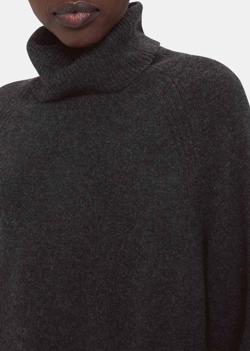 Whistles Cashmere Roll Neck Knitwear Dark Grey | US-12679RSVL