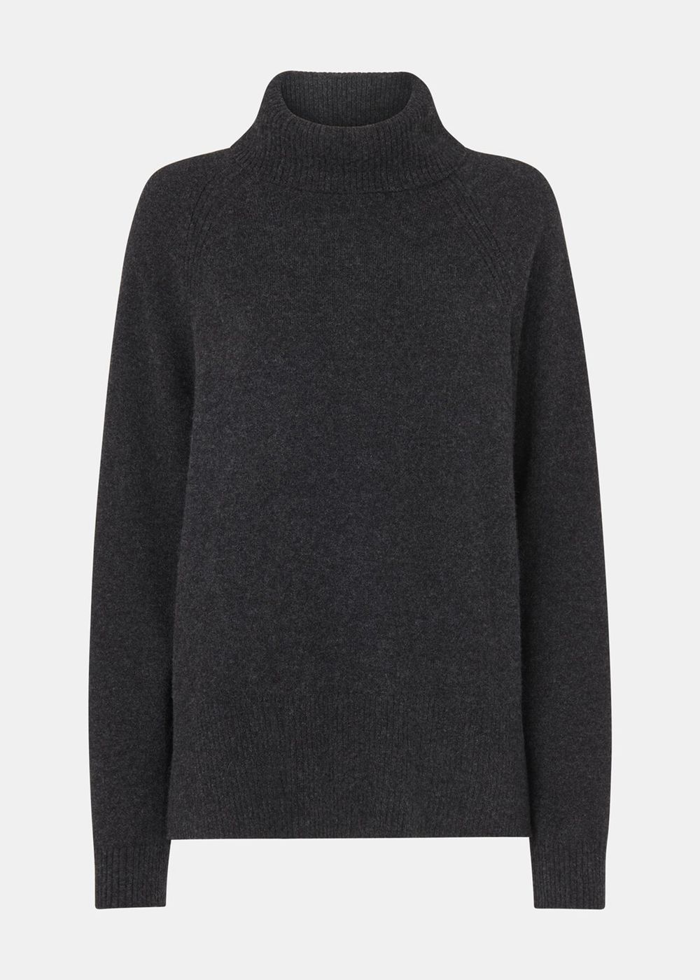 Whistles Cashmere Roll Neck Knitwear Dark Grey | US-12679RSVL