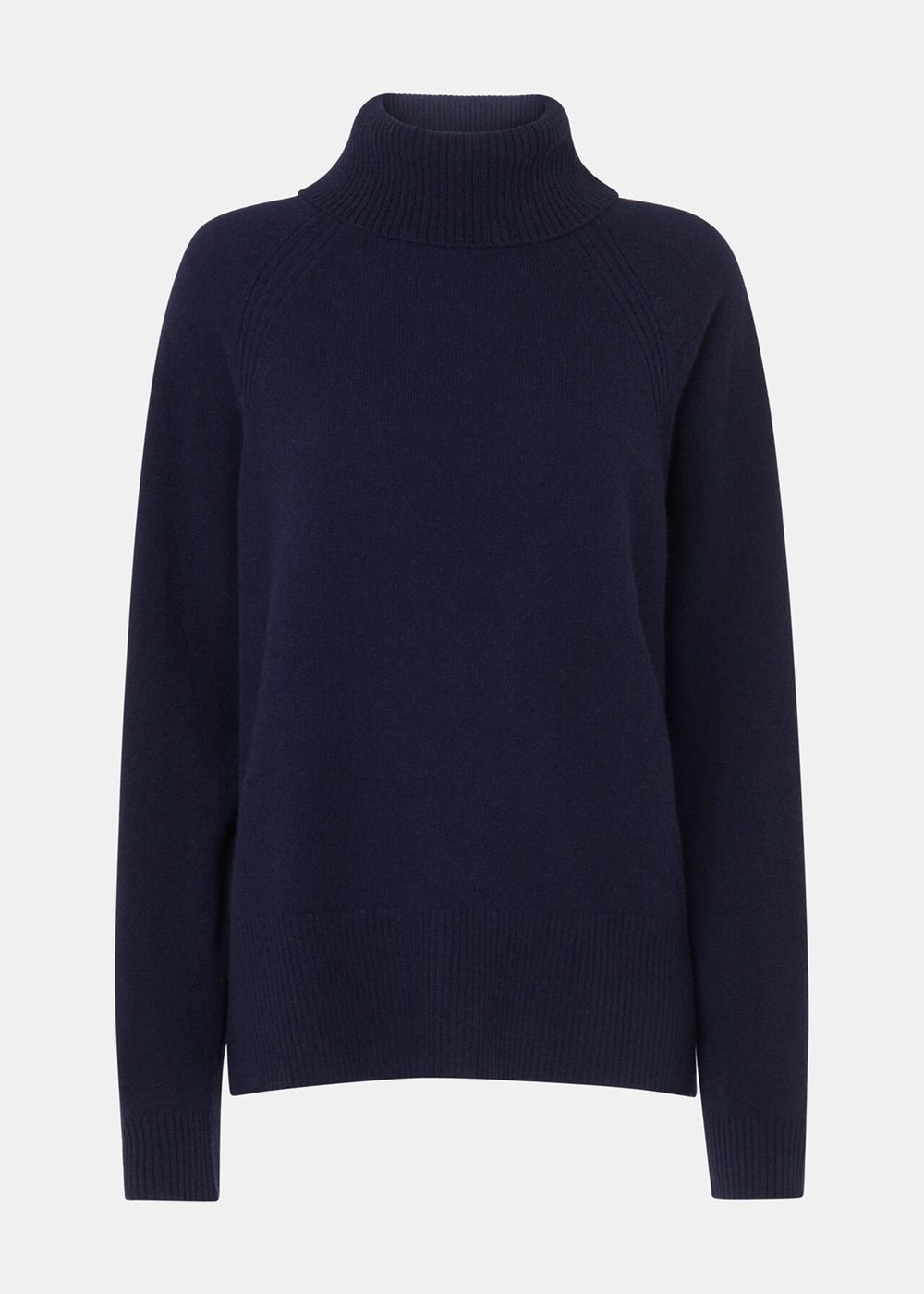 Whistles Cashmere Roll Neck Knitwear Navy | US-73059CMNQ