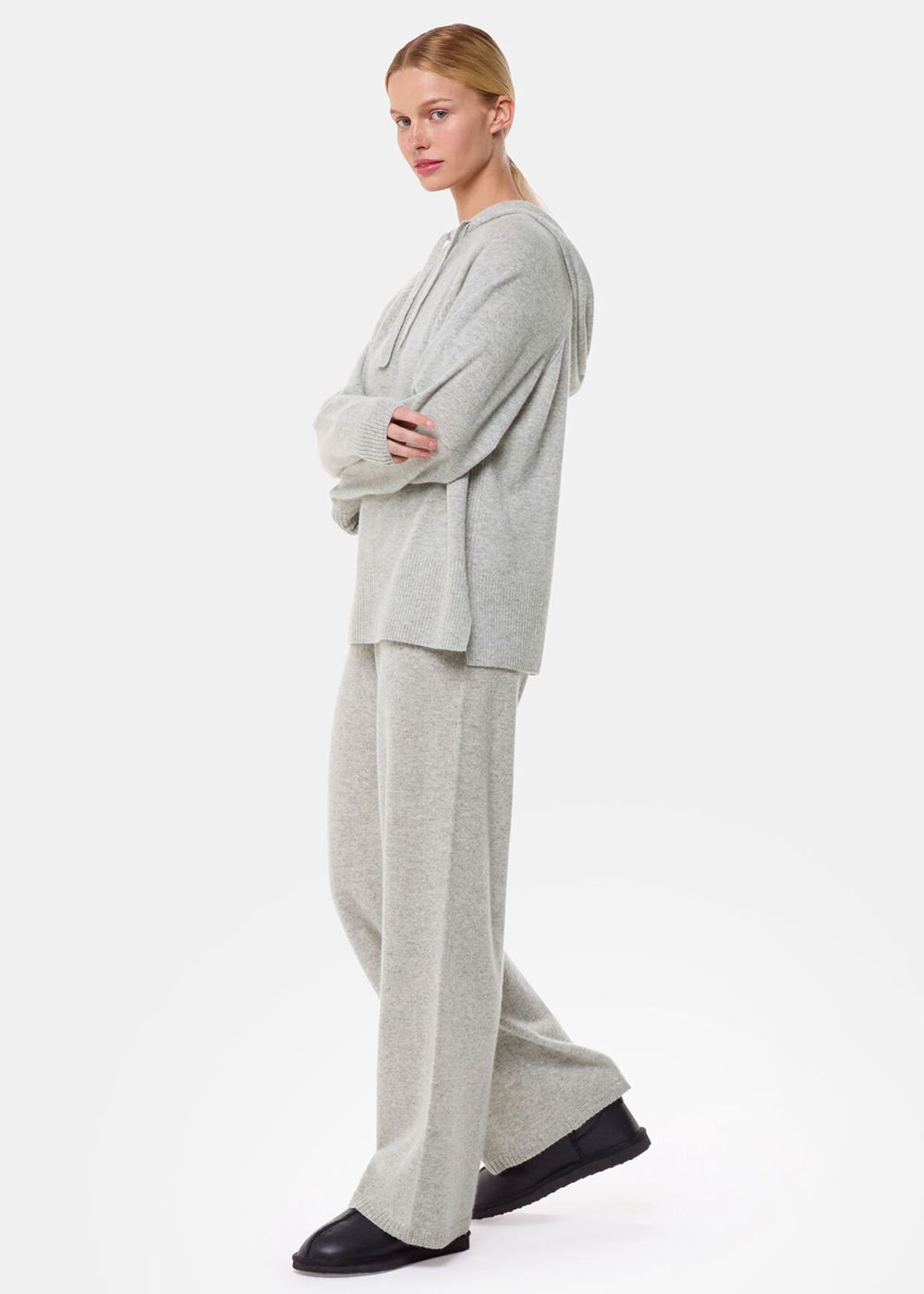 Whistles Cashmere Straight Leg Joggers Grey | US-19230BIJO