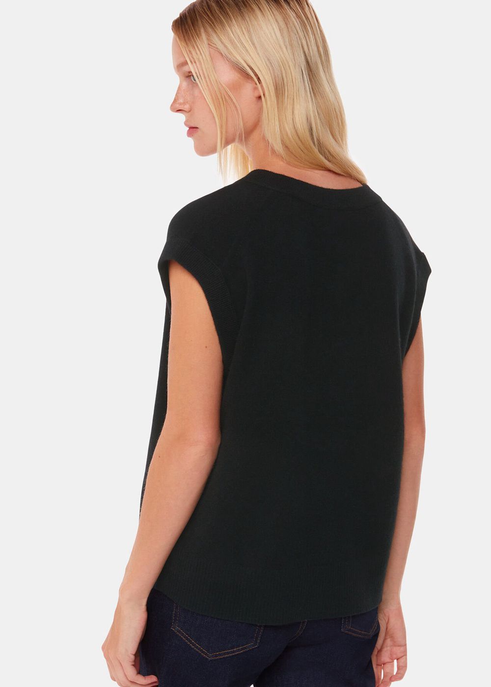 Whistles Cashmere V Neck Knitwear Black | US-73845UJQI