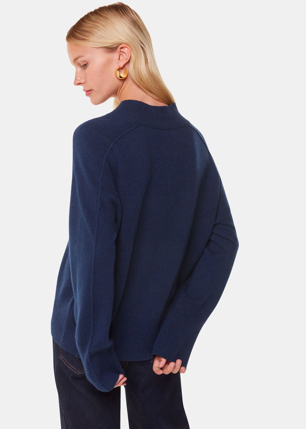 Whistles Cashmere V Neck Knitwear Navy | US-94035HFLB