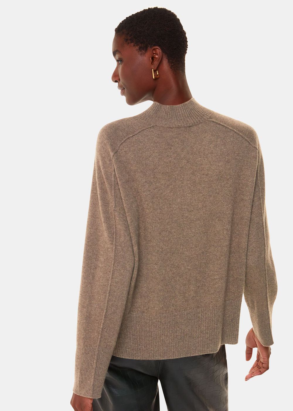 Whistles Cashmere V Neck Knitwear Neutral | US-67518LANX