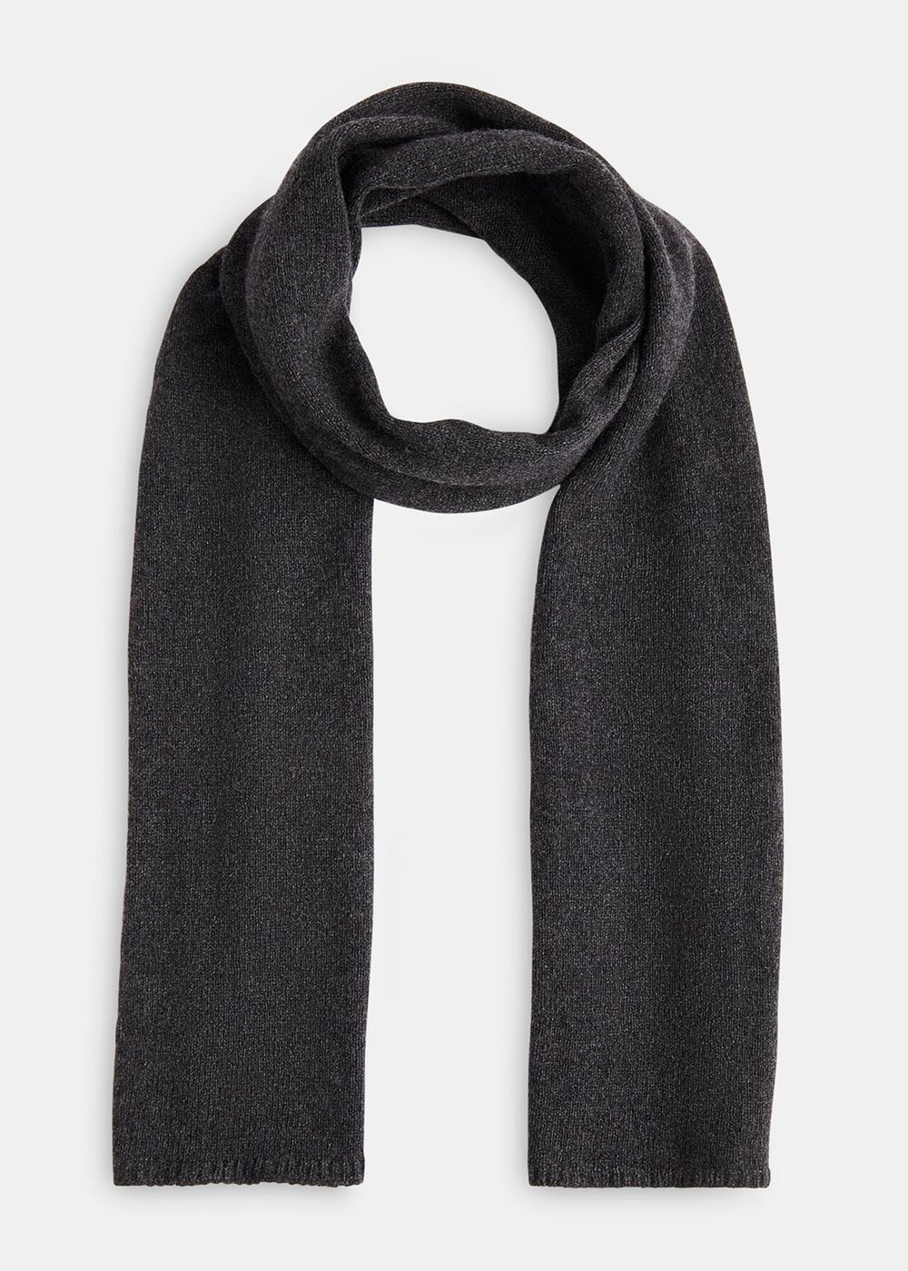 Whistles Cashmere Wool Blend Scarf Dark Grey | US-51982HPVU