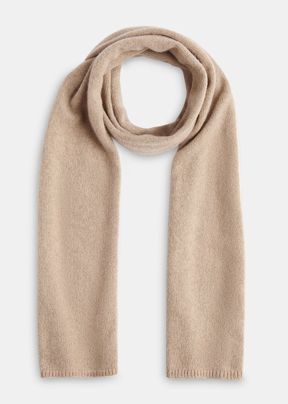 Whistles Cashmere Wool Blend Scarf Grey Brown | US-38704TRXS