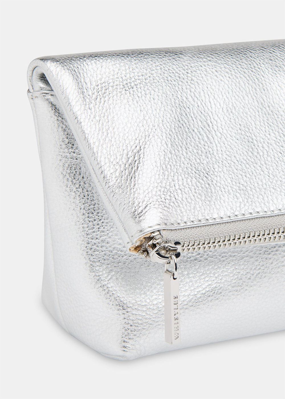 Whistles Cecilia Makeup Bag Silver | US-69824EWCQ