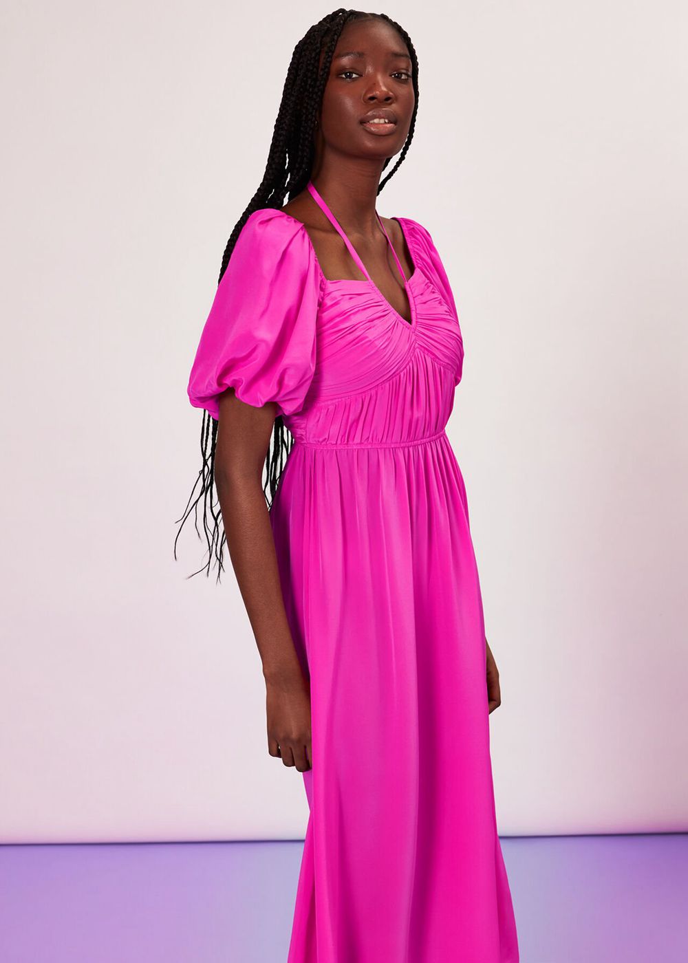 Whistles Cecille Dress Pink | US-32915JOKC