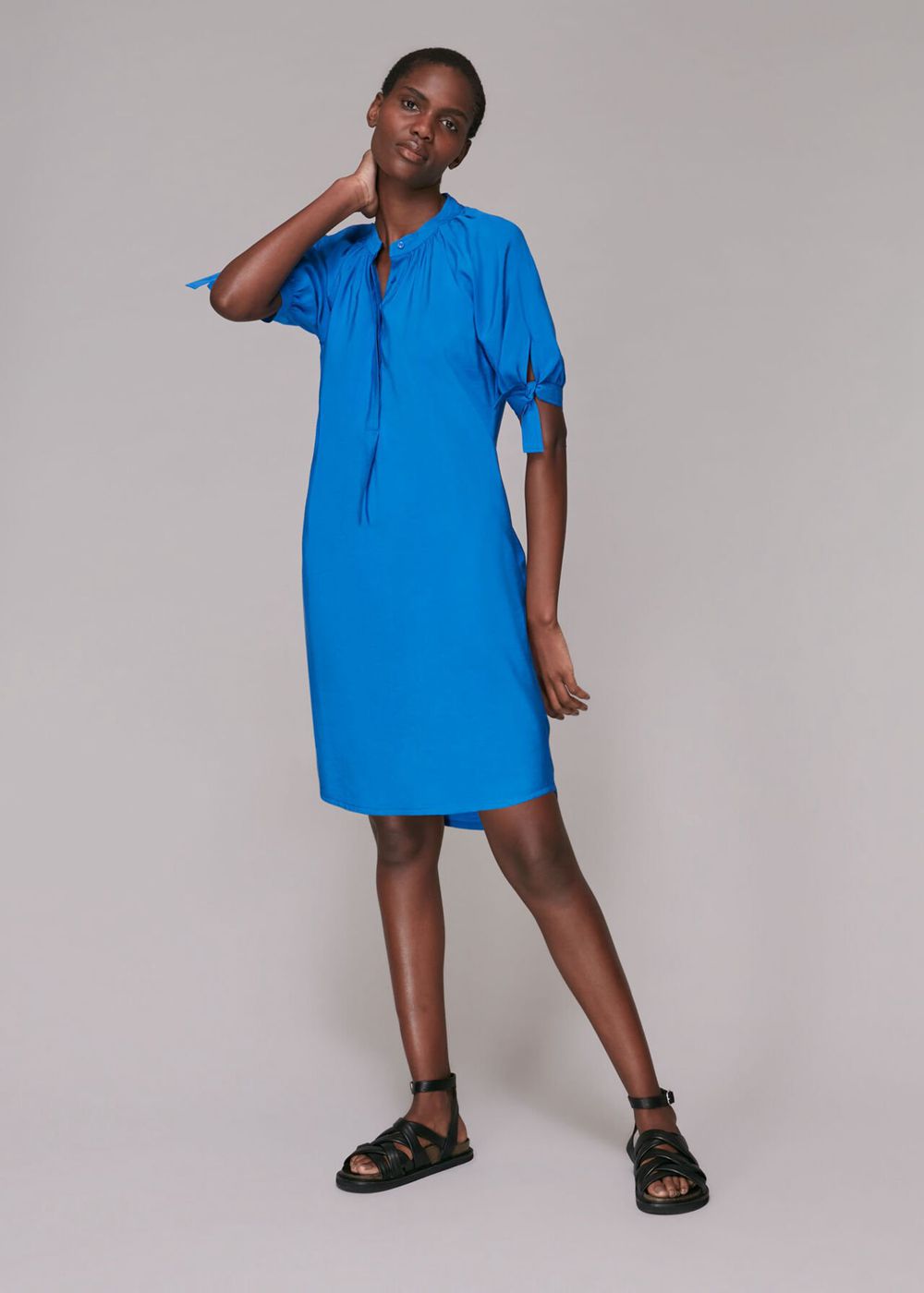 Whistles Celestine Dress Blue | US-04762LZIE