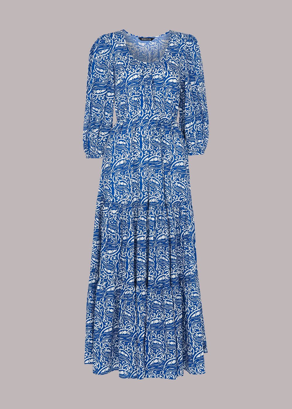 Whistles Chaina Print Trapeze Dress Blue / Multicolor | US-92153IANK