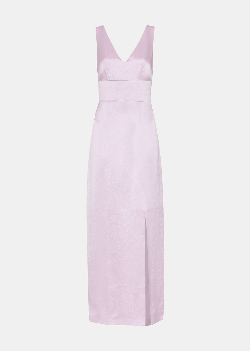 Whistles Charlotte Satin Maxi Dress Purple | US-58941QWKF