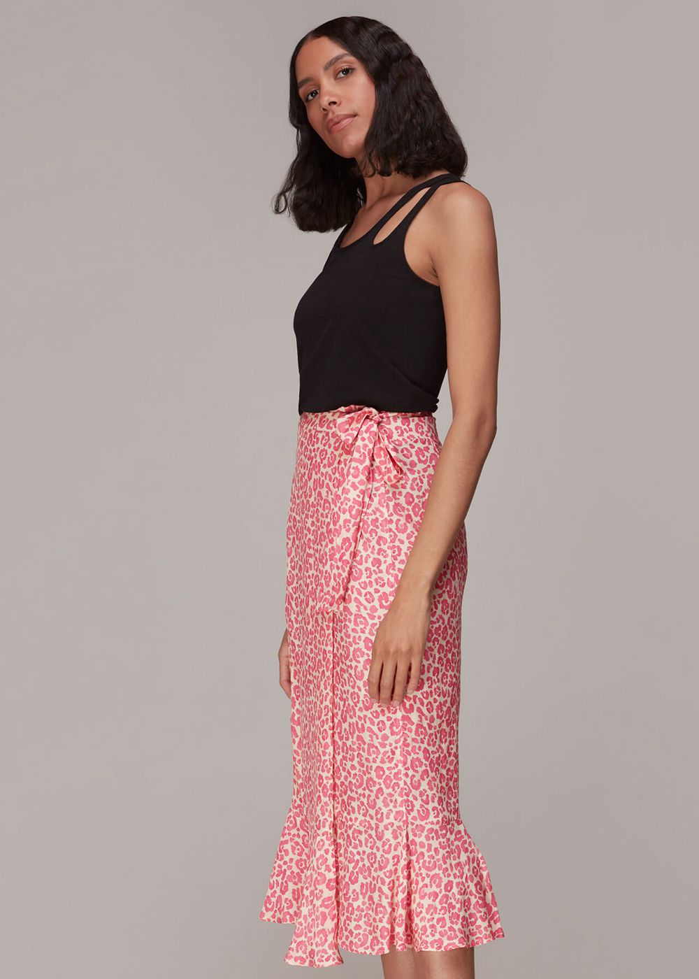 Whistles Cheetah Print Wrap Skirts Pink / Multicolor | US-85716PGST