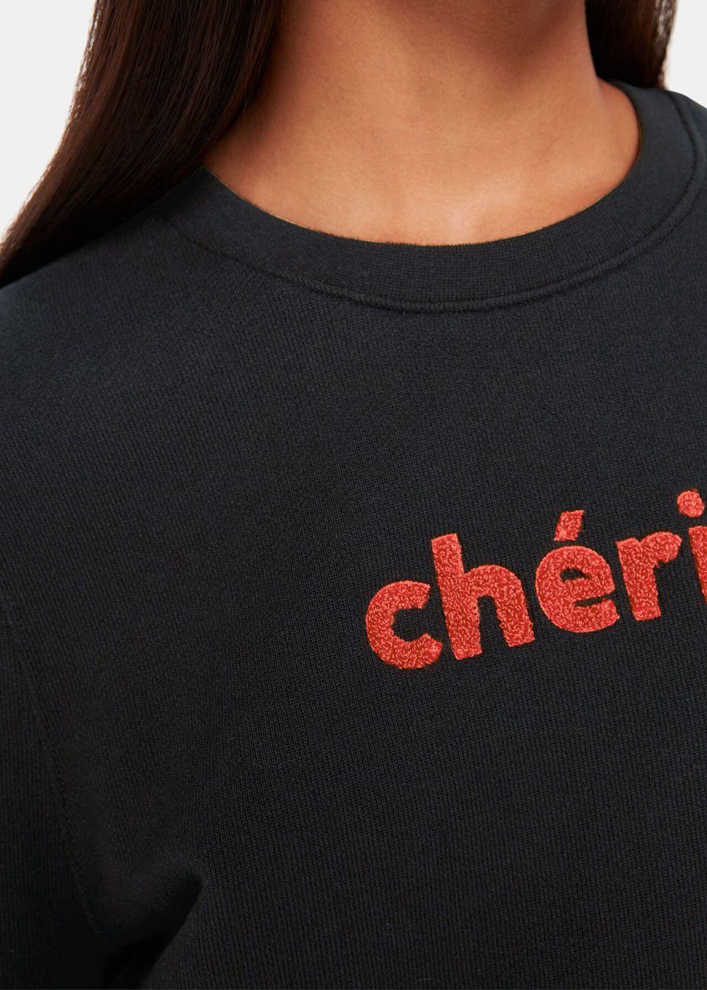 Whistles Cherie Logo Sweatshirt Black | US-23671WOUT