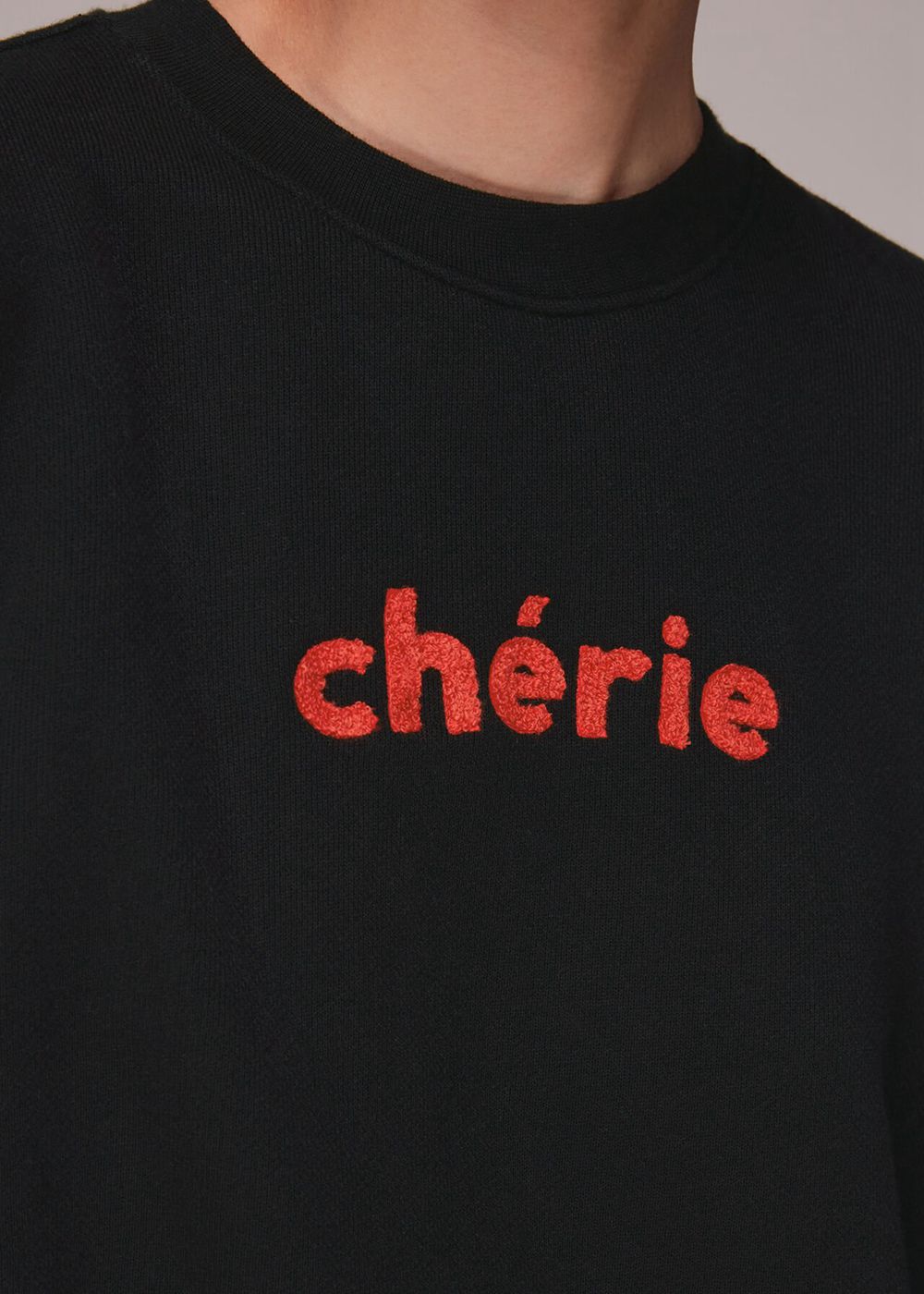 Whistles Cherie Logo Sweatshirt Black | US-23671WOUT