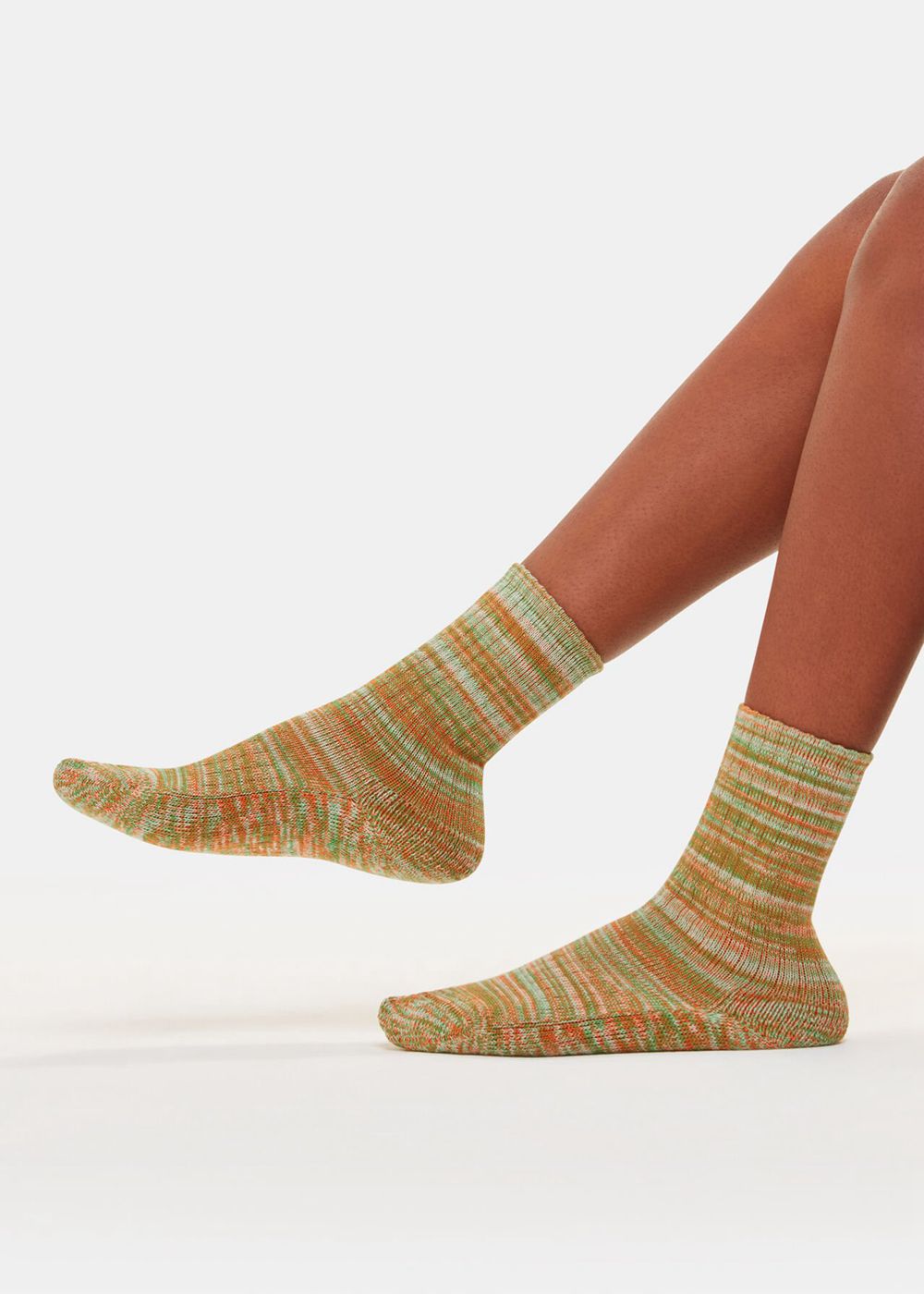 Whistles Chunky Marl Socks Green / Multicolor | US-17649UWVL