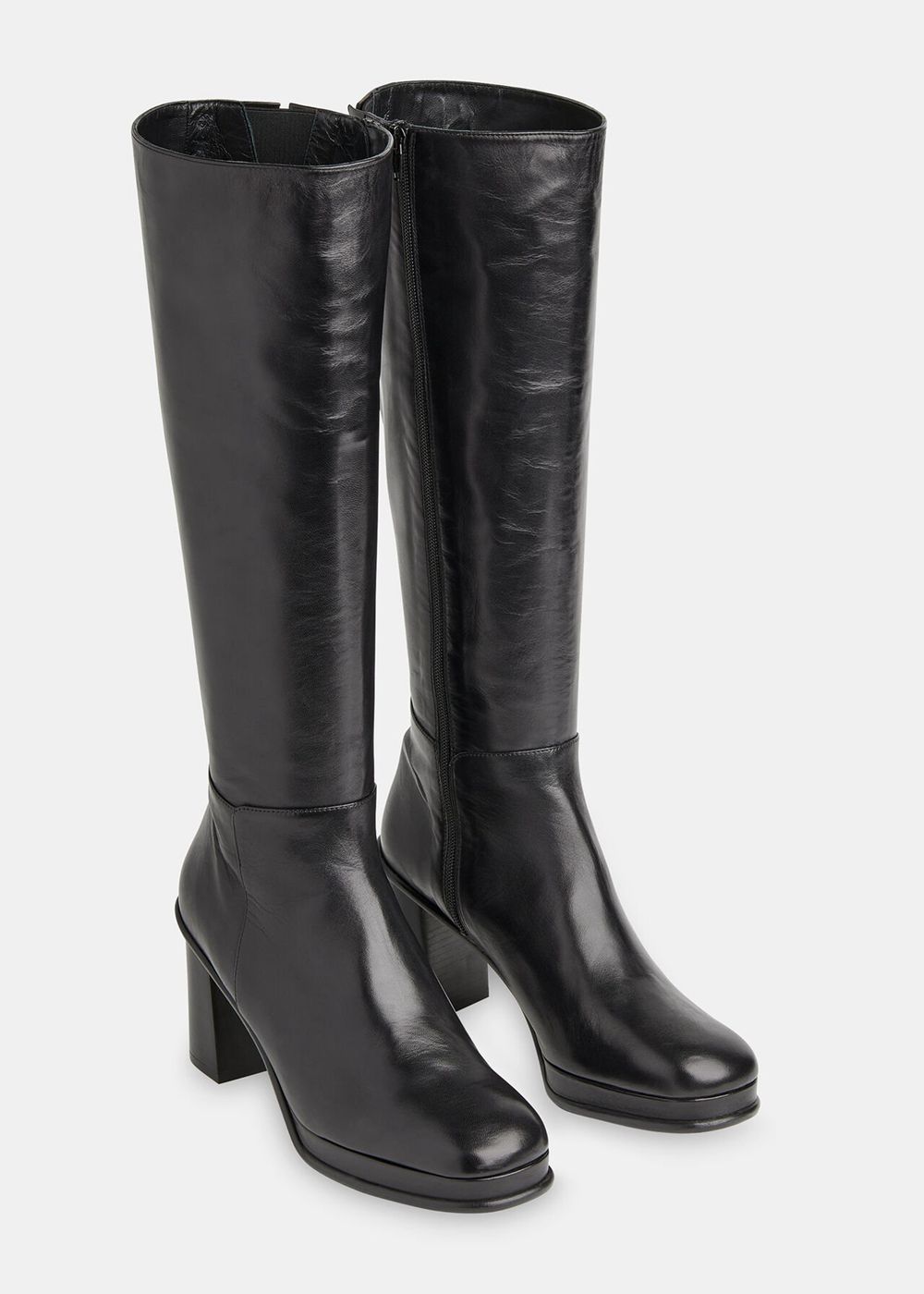 Whistles Clara Knee-high Boots Black | US-08923FWOU