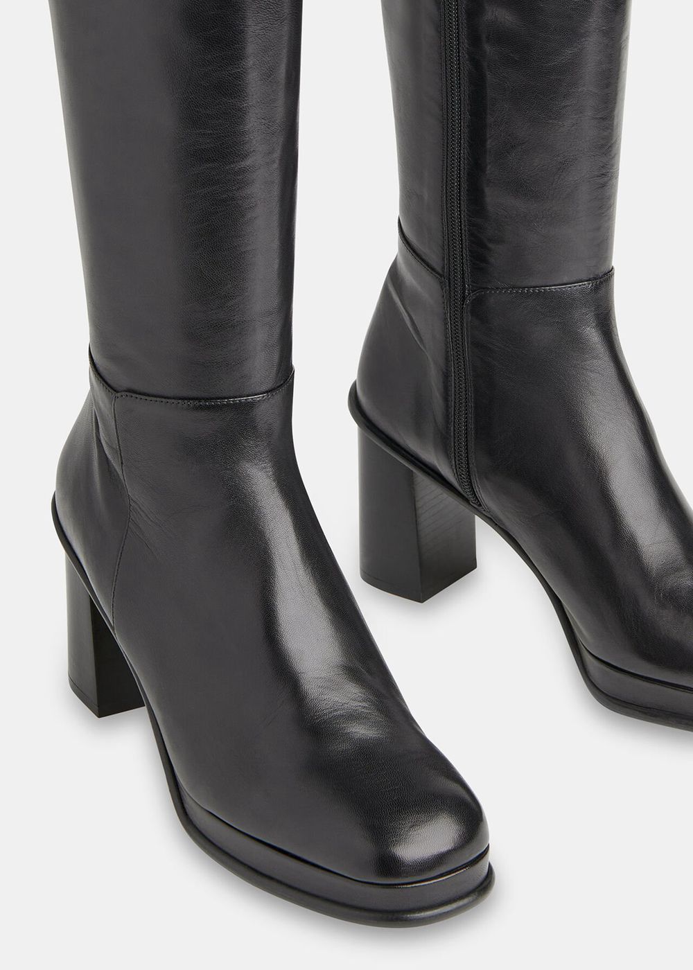 Whistles Clara Knee-high Boots Black | US-08923FWOU