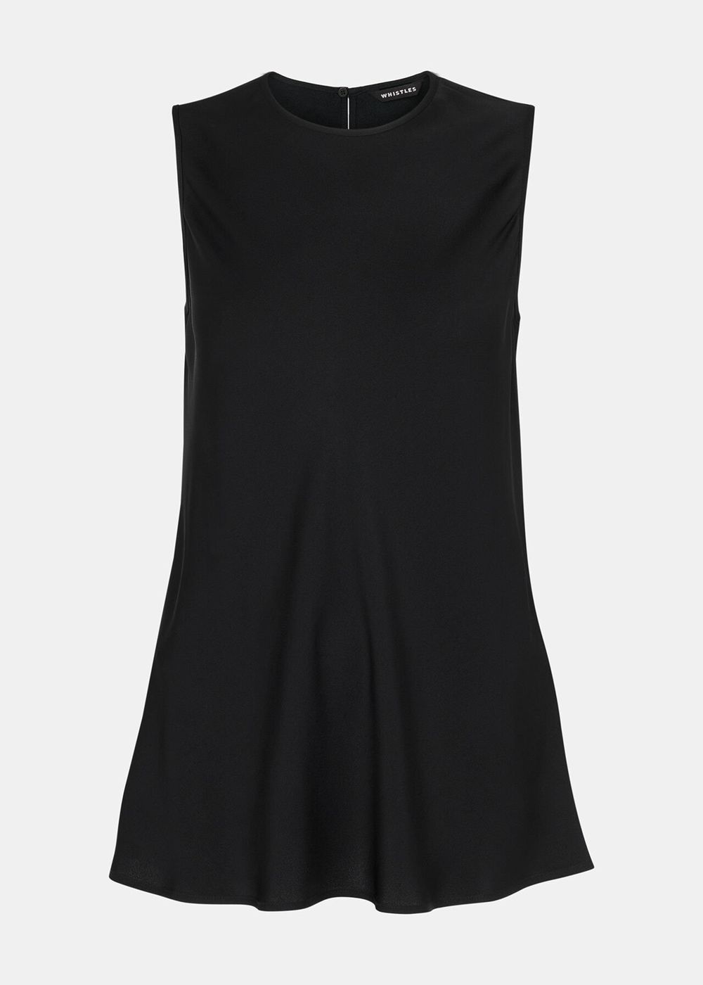 Whistles Clara Longline Tank Top Black | US-56973ONWS