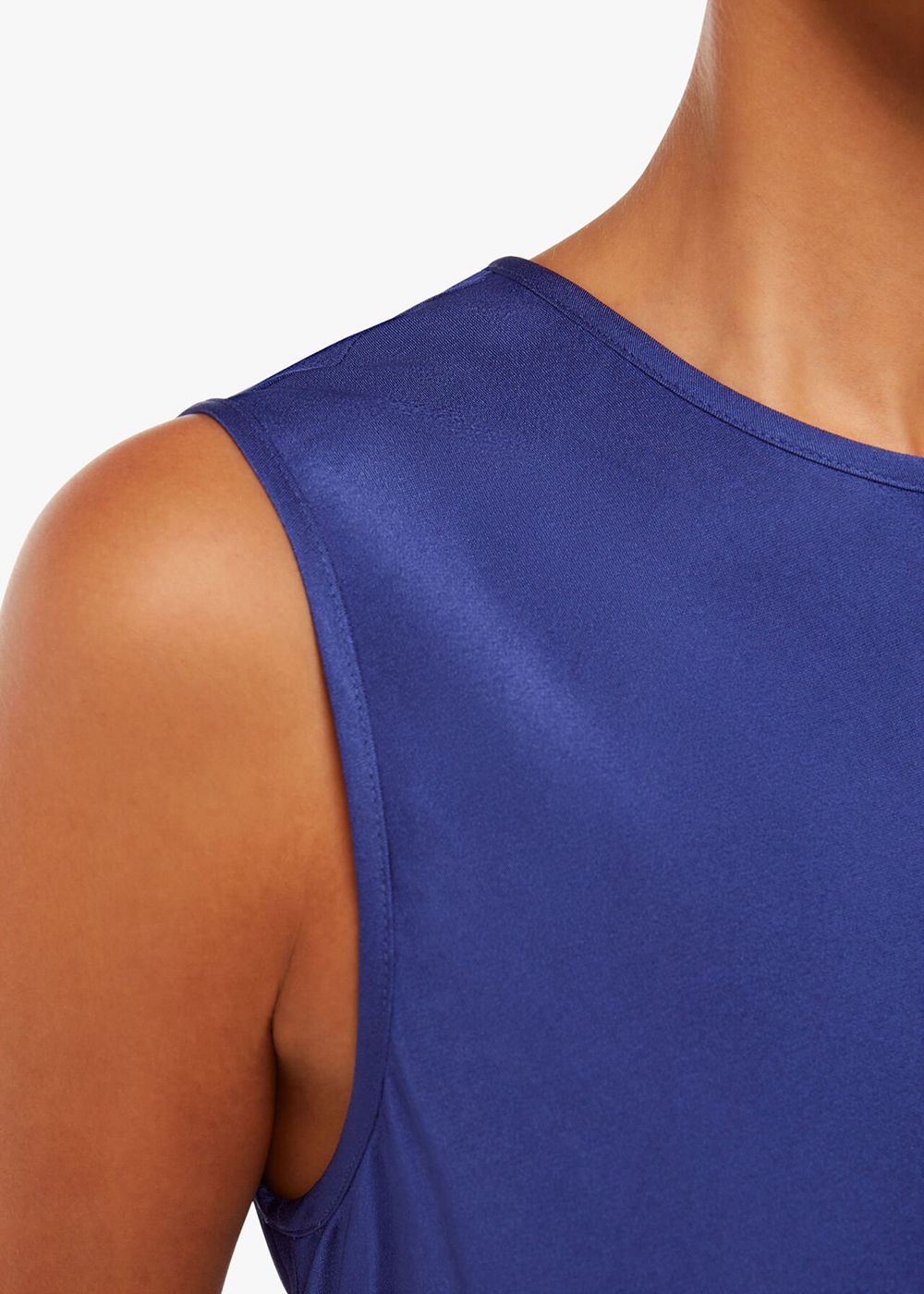 Whistles Clara Longline Tank Top Blue | US-76504KNWC