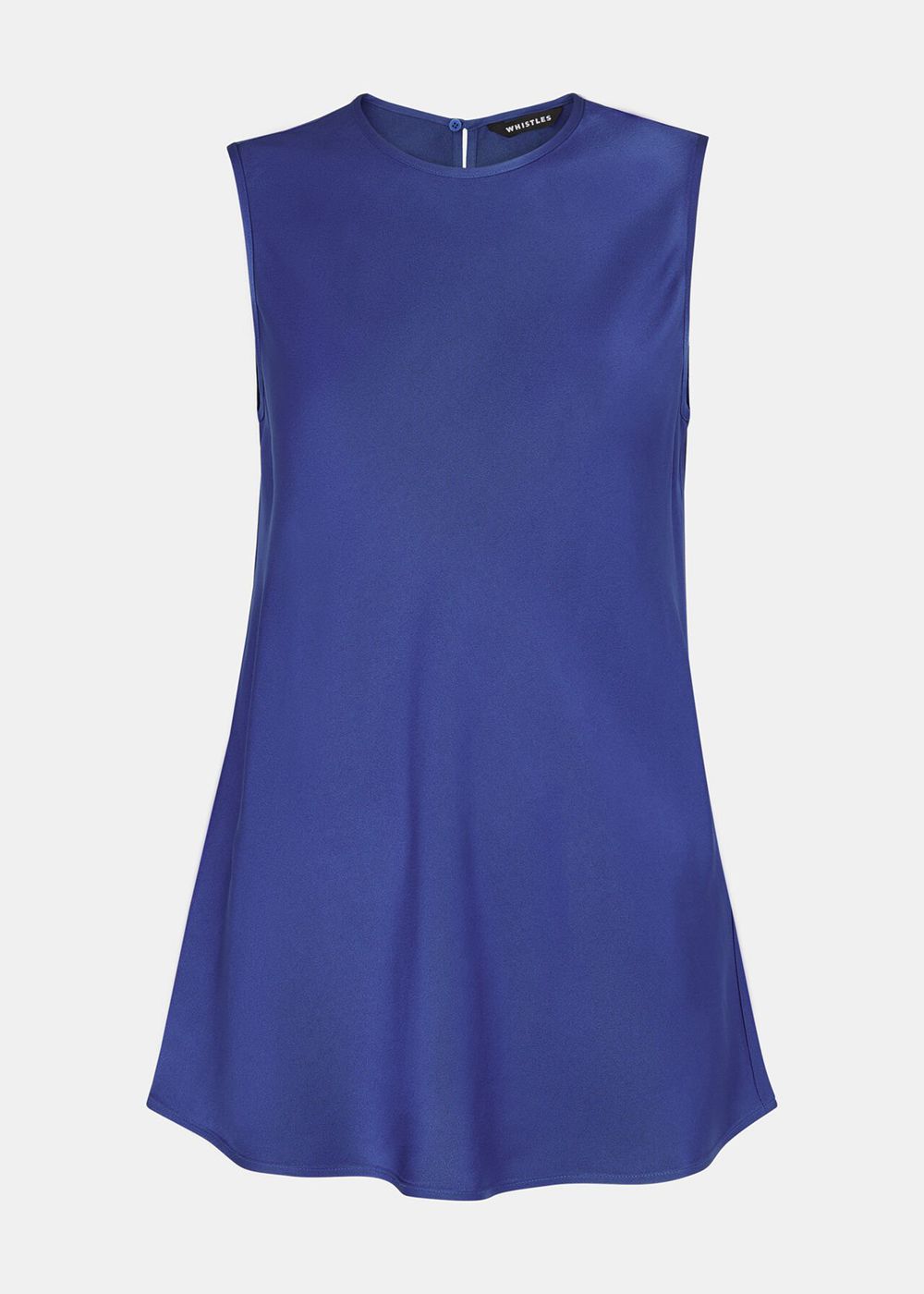 Whistles Clara Longline Tank Top Blue | US-76504KNWC