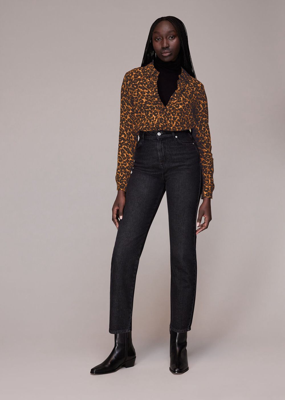 Whistles Classic Leopard Print Shirts Leopard | US-45620XVUN