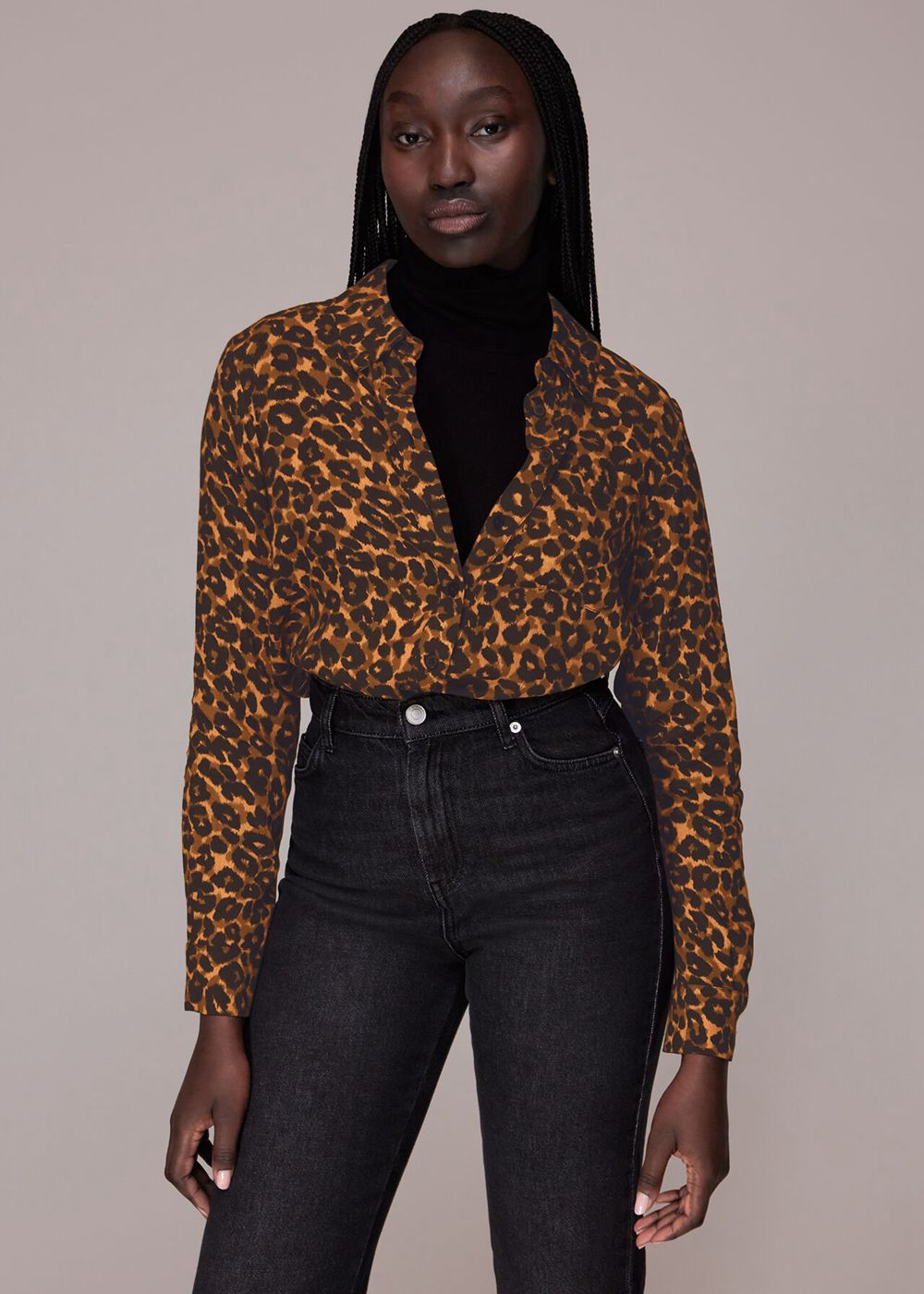 Whistles Classic Leopard Print Shirts Leopard | US-45620XVUN