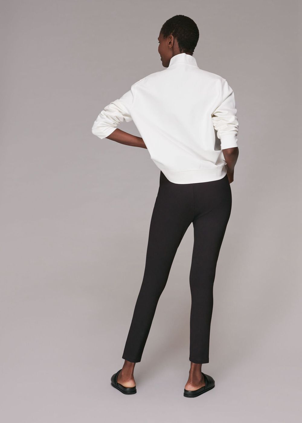 Whistles Classic Slim Ponte Pants Black | US-20394WRTE