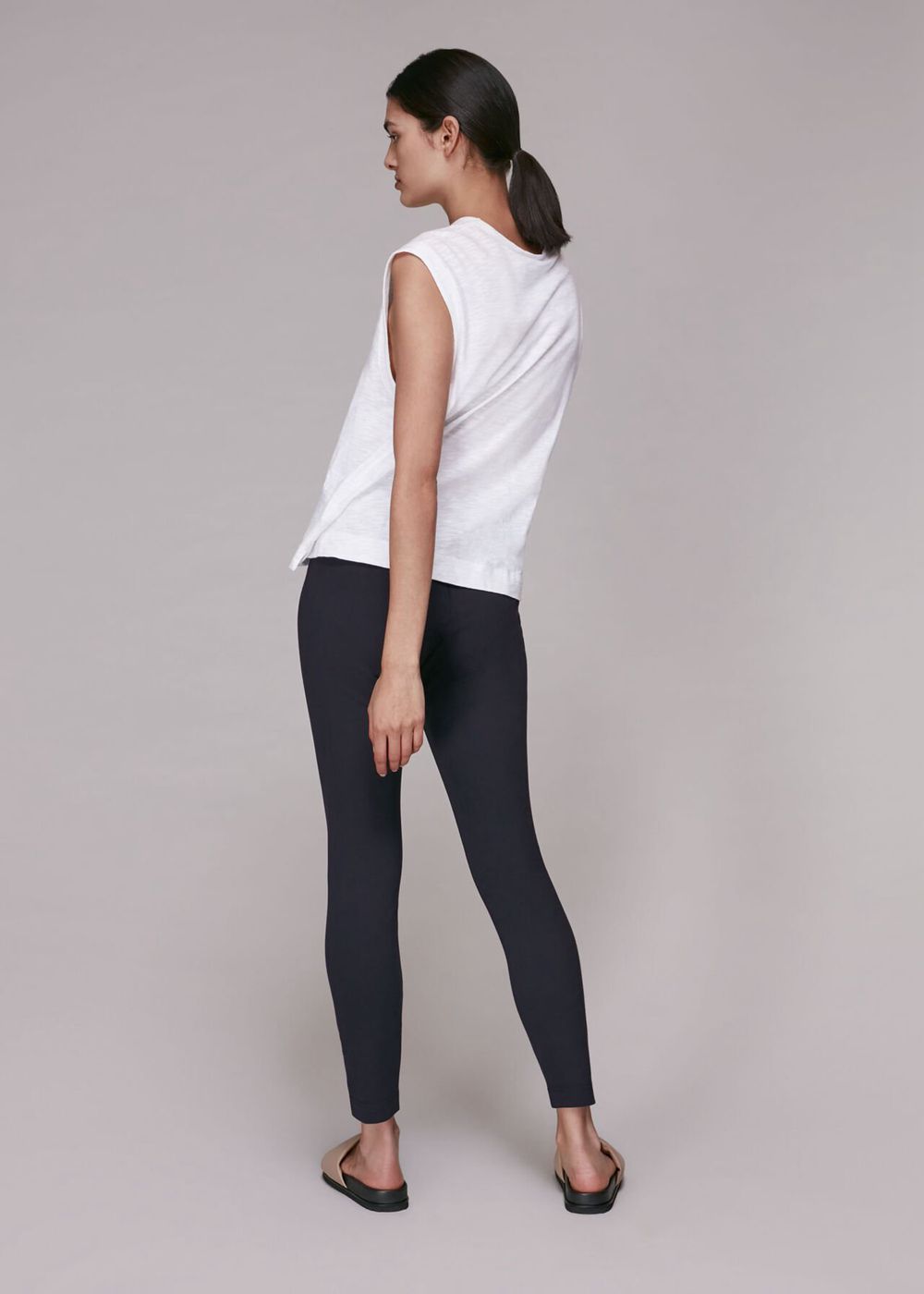 Whistles Classic Slim Ponte Pants Navy | US-87691CAGH