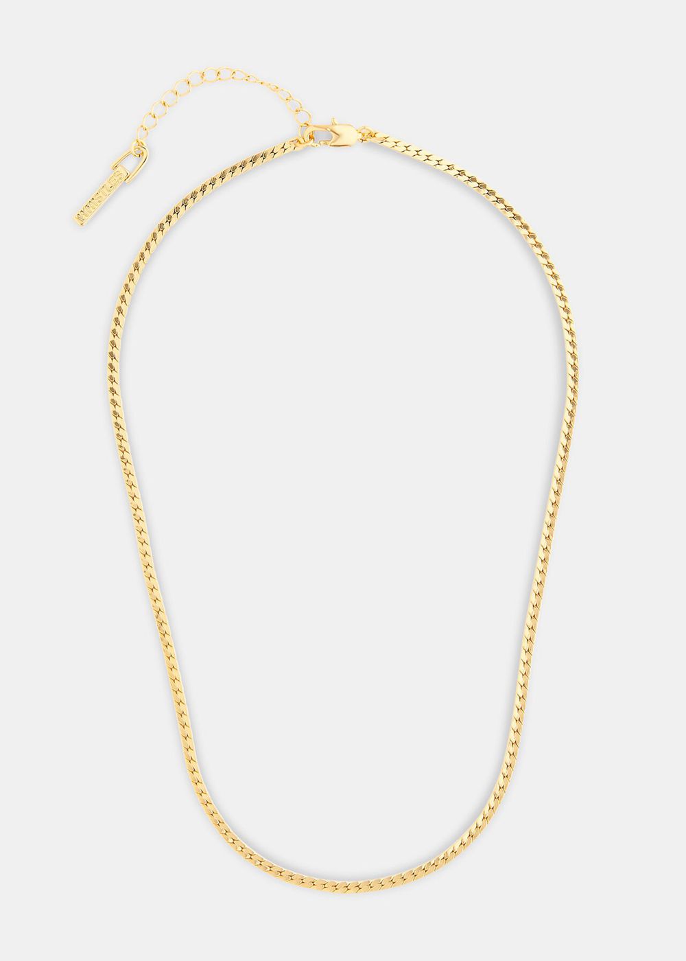 Whistles Classic Snake Chain Necklace Gold | US-54298ETSL