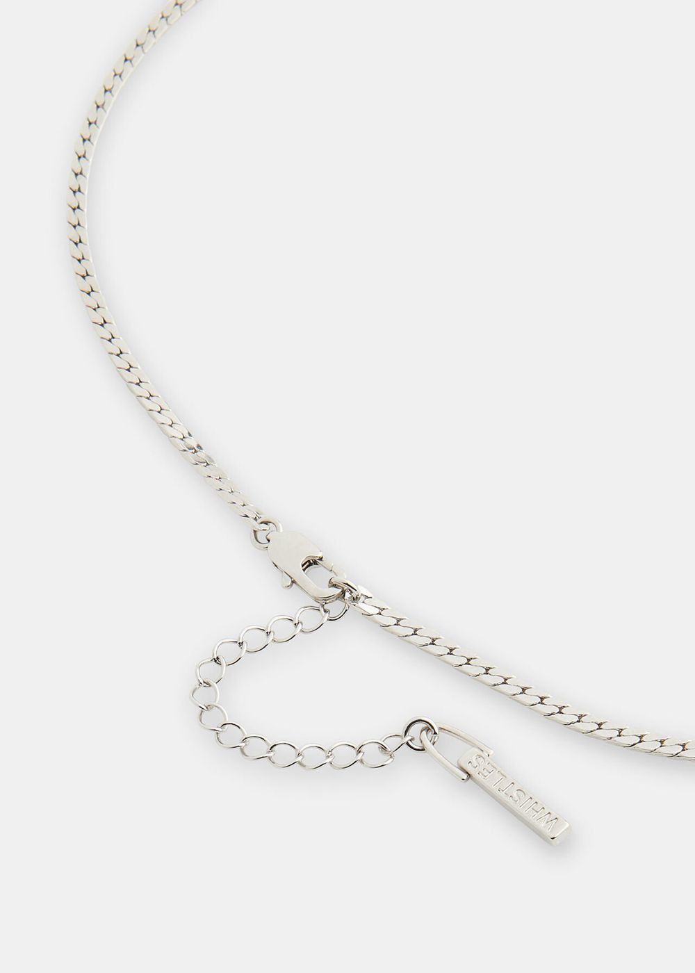 Whistles Classic Snake Chain Necklace Silver | US-89763ZGRW