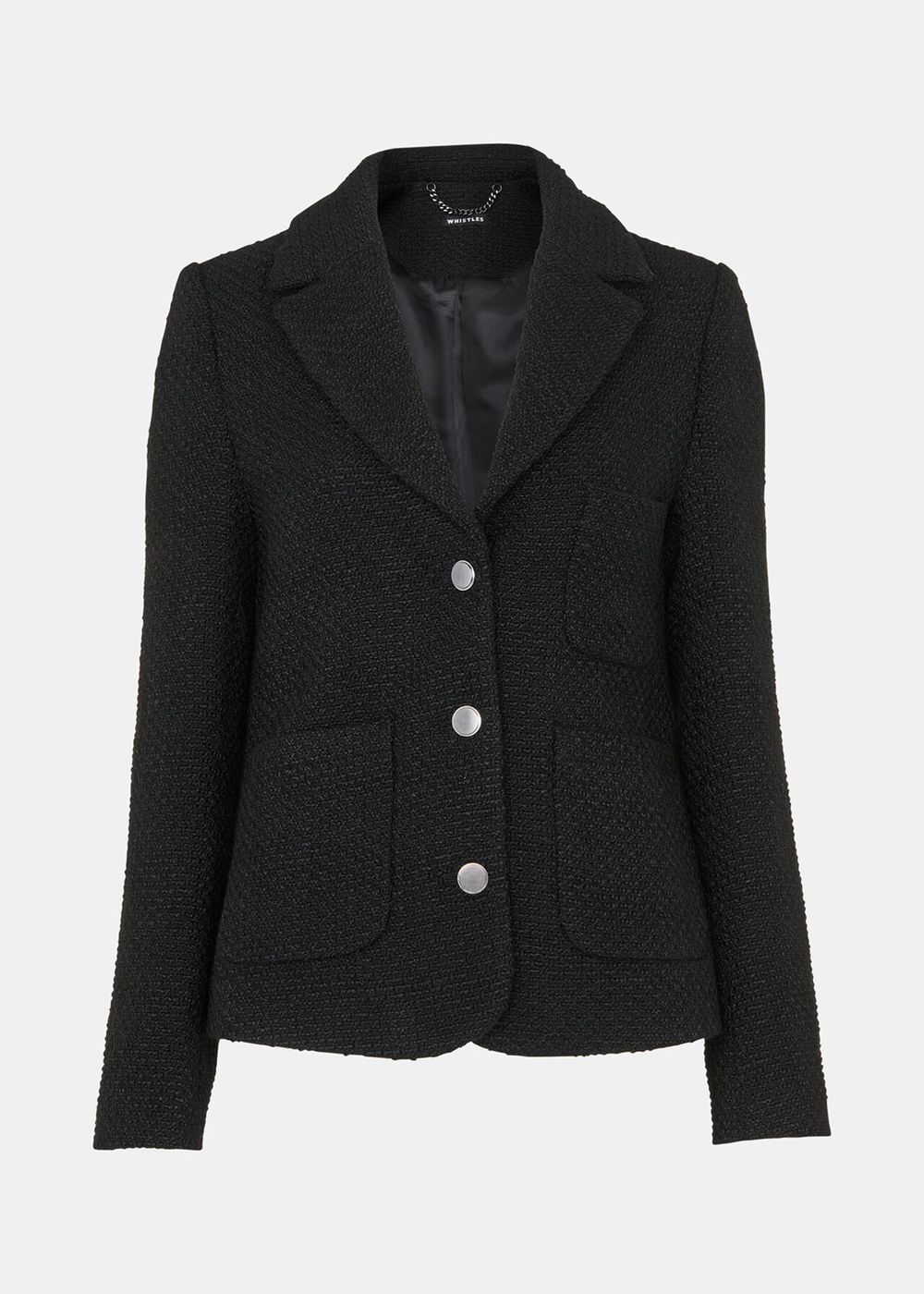 Whistles Classic Textured Jacket Black | US-42897NXTW