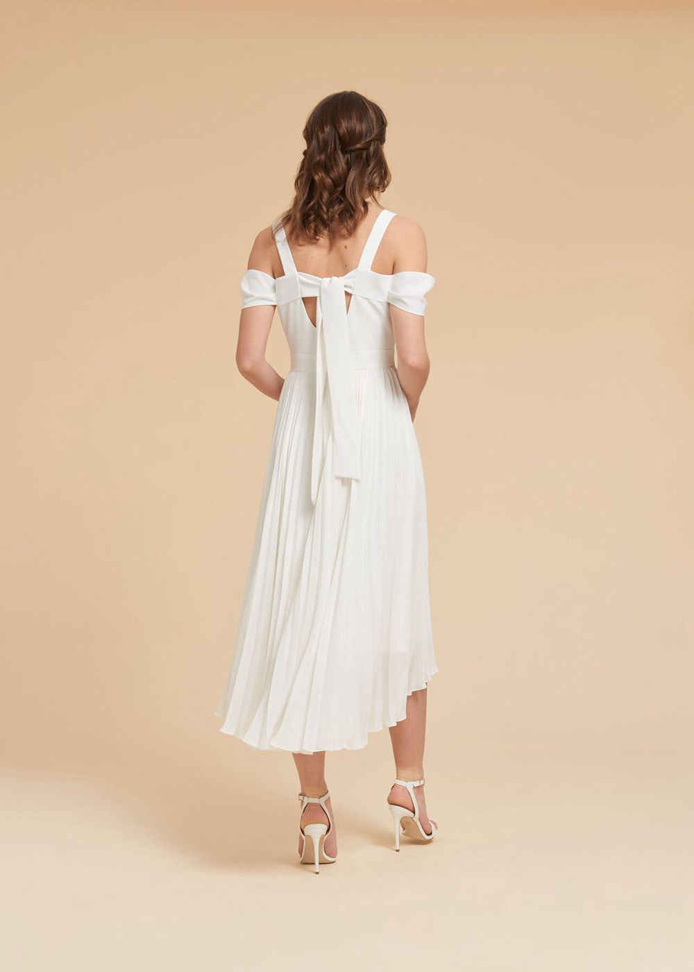 Whistles Clementine Wedding Dress White | US-90764YVAQ