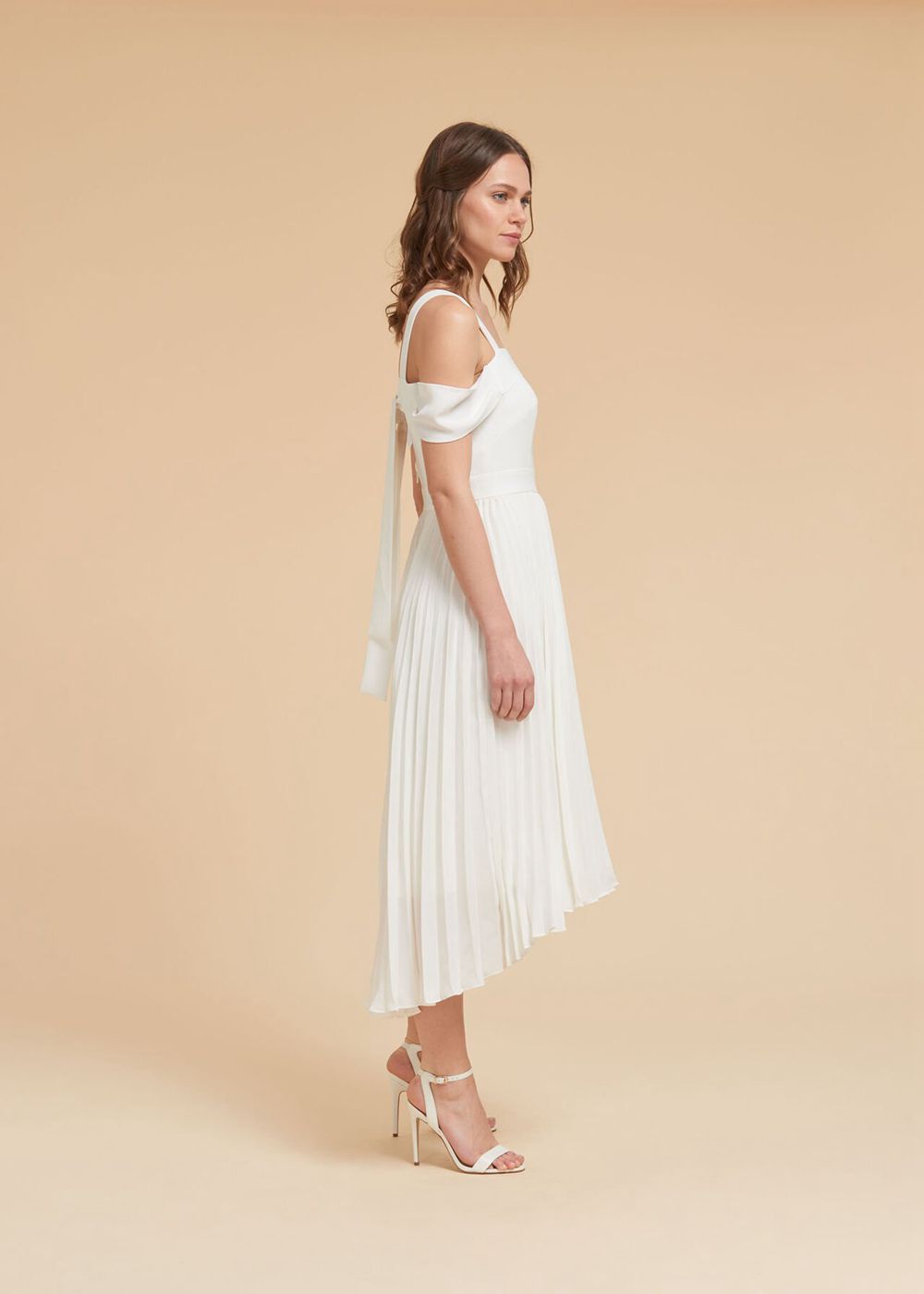 Whistles Clementine Wedding Dress White | US-90764YVAQ