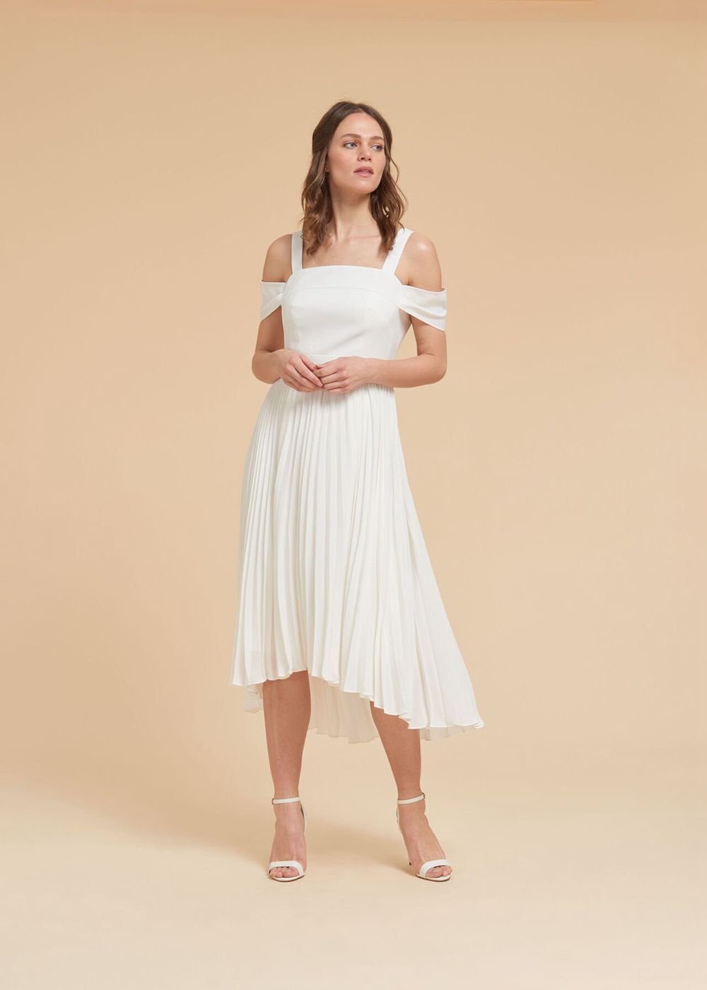 Whistles Clementine Wedding Dress White | US-90764YVAQ