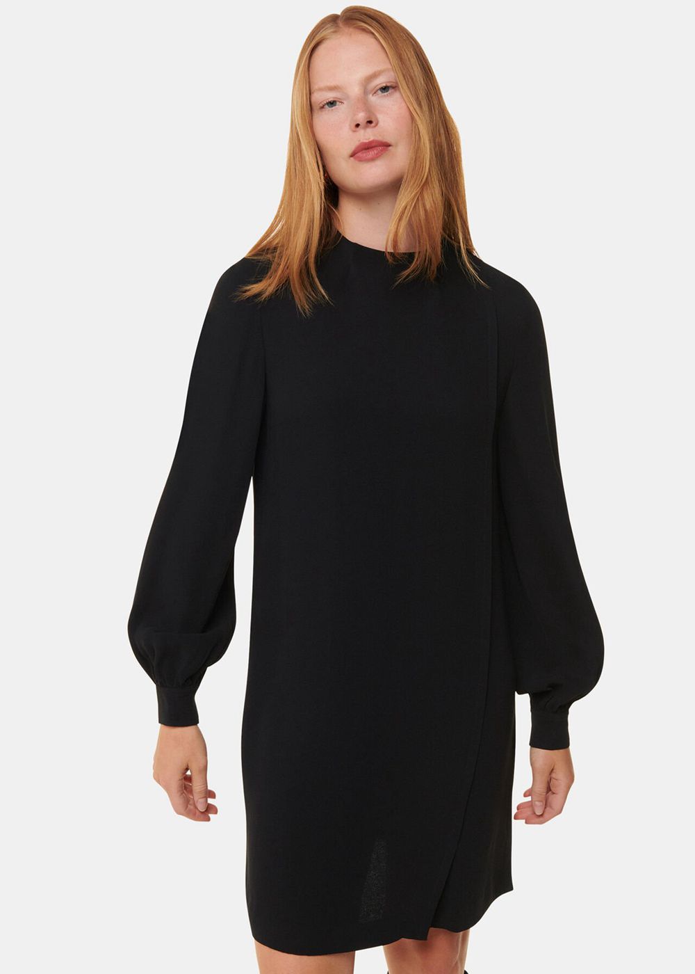 Whistles Cleo Shift Dress Black | US-36189ZNAR