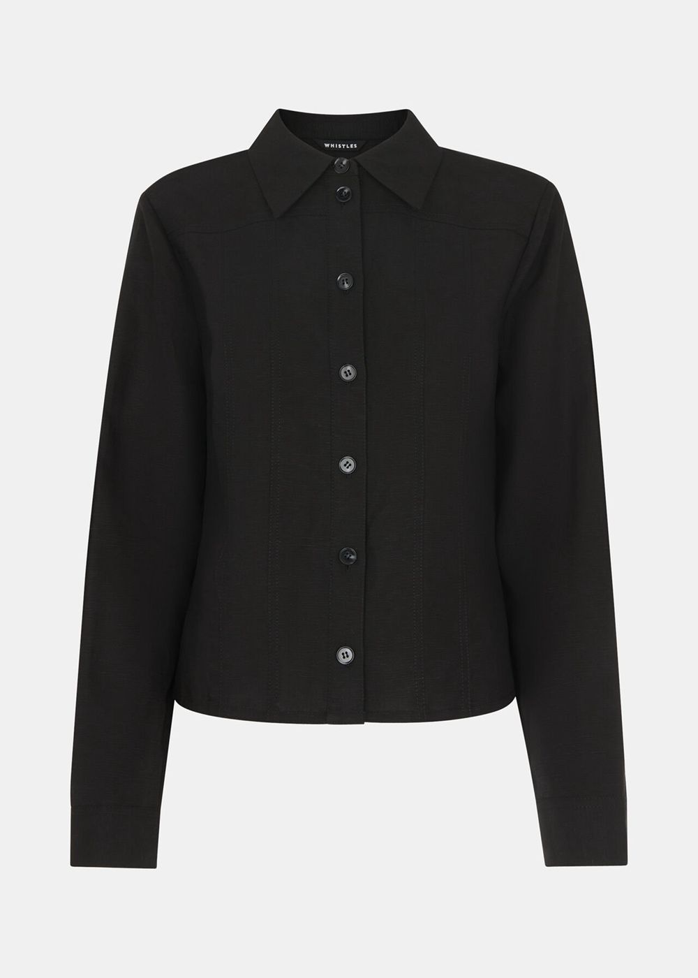 Whistles Cloe Seam Detail Shirts Black | US-94261LCDP