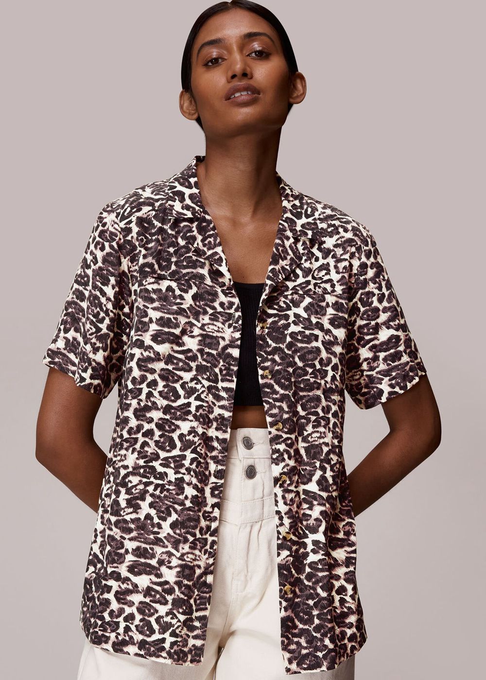 Whistles Clouded Leopard Print Shirts Multicolor | US-18025PUCX