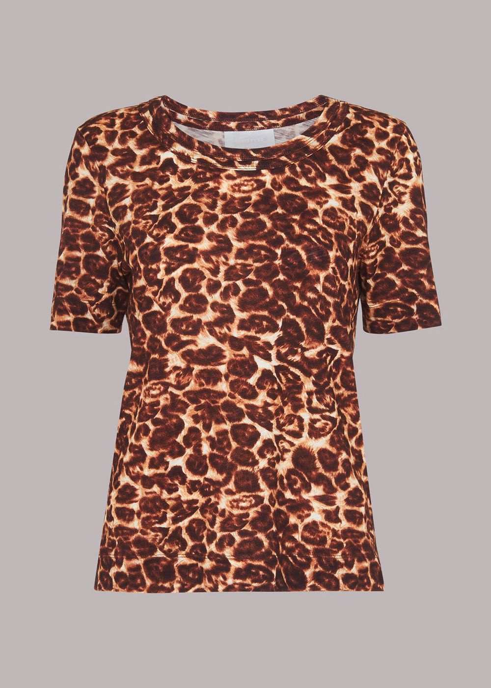 Whistles Clouded Leopard Rosa T-Shirt Leopard | US-54832IDMO