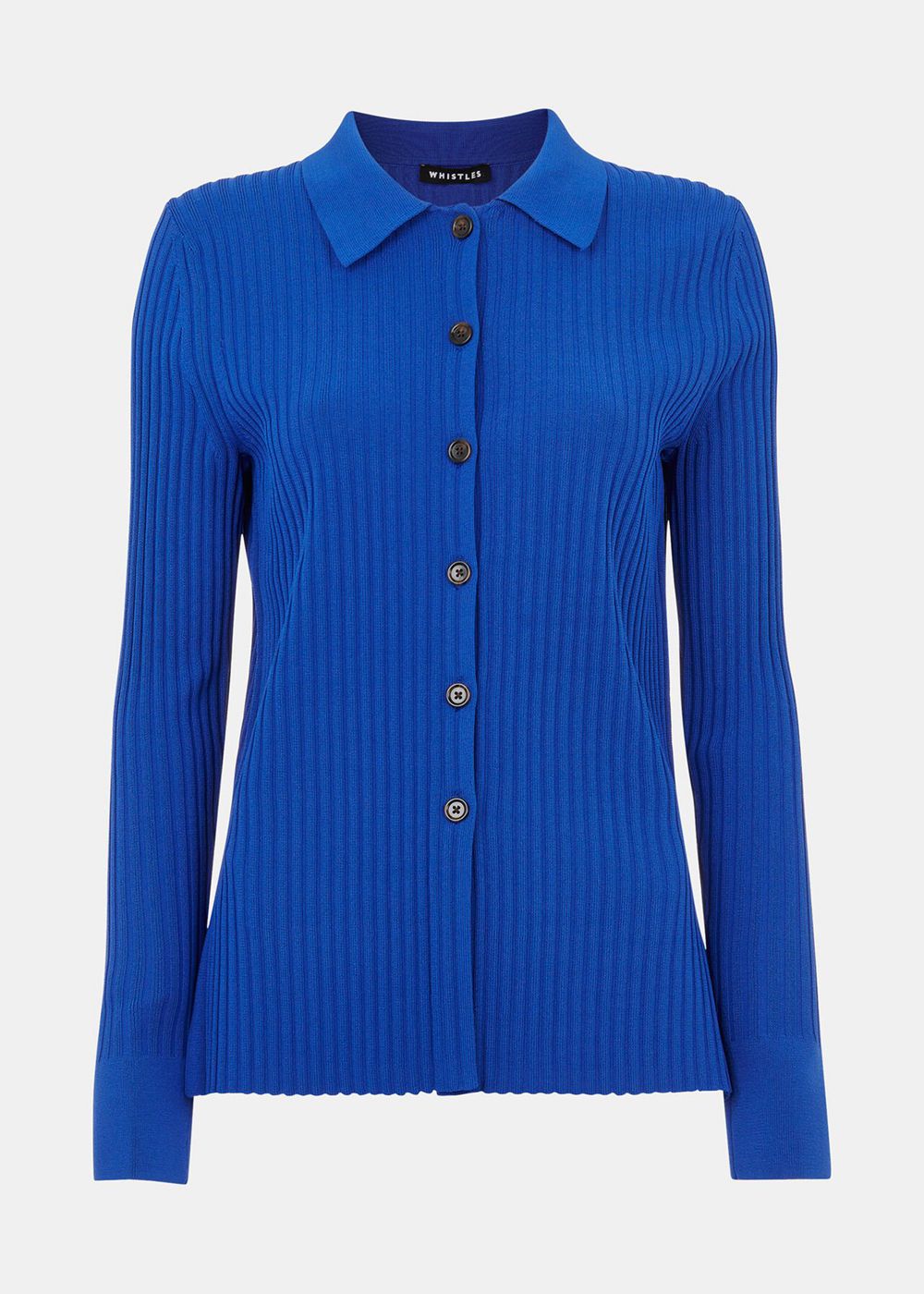 Whistles Collar Ribbed Knitwear Blue | US-61280DVUN