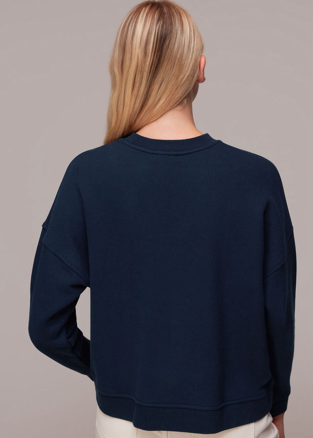 Whistles Comme Ci Comme Ca Sweatshirt Navy | US-31065YVGL