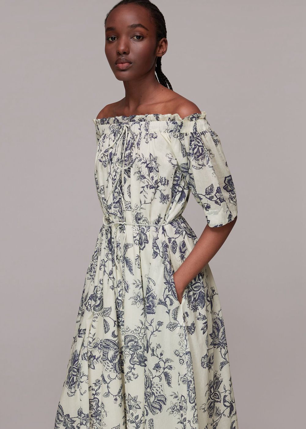 Whistles Contemporary Floral Dress Blue / Multicolor | US-91854ATVM