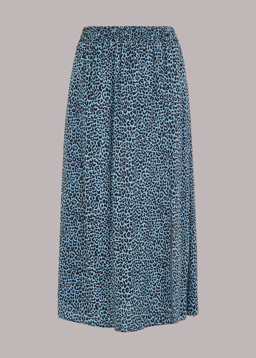 Whistles Contrast Leopard Skirts Blue / Multicolor | US-80514VZCN