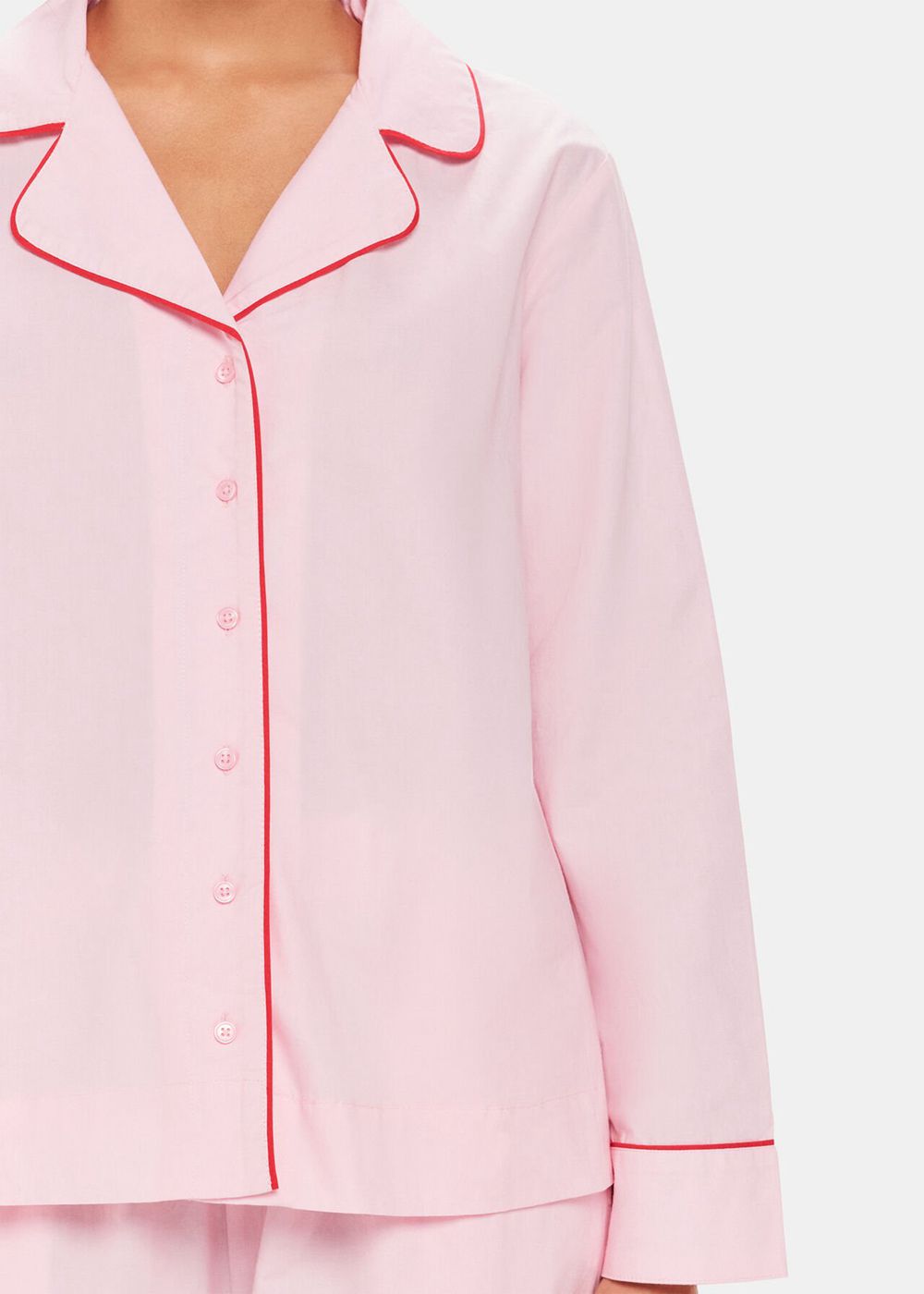 Whistles Contrast Piping Pyjamas Pink / Multicolor | US-03945SJXM