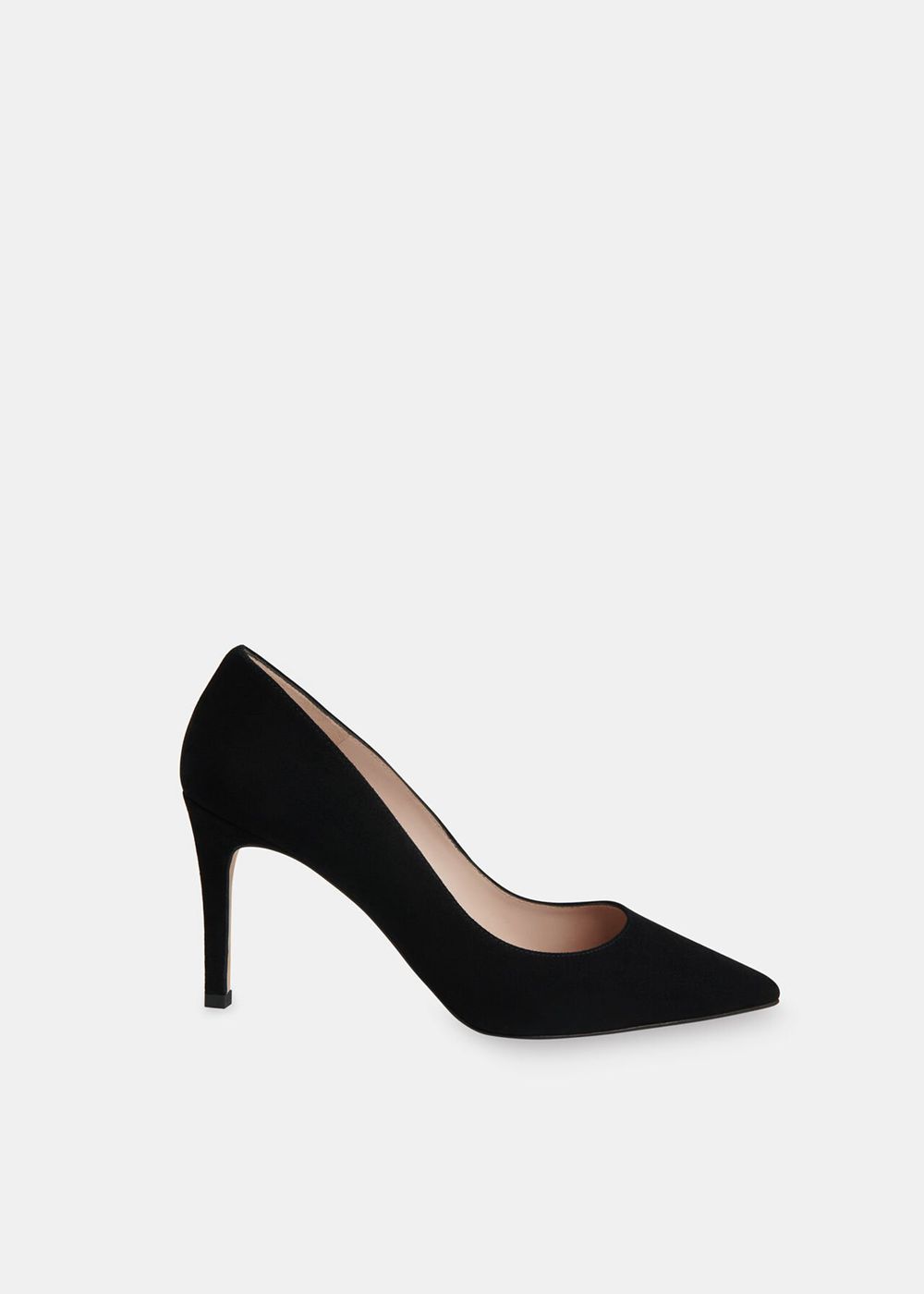 Whistles Corie Suede Heels Black | US-59384XZOH