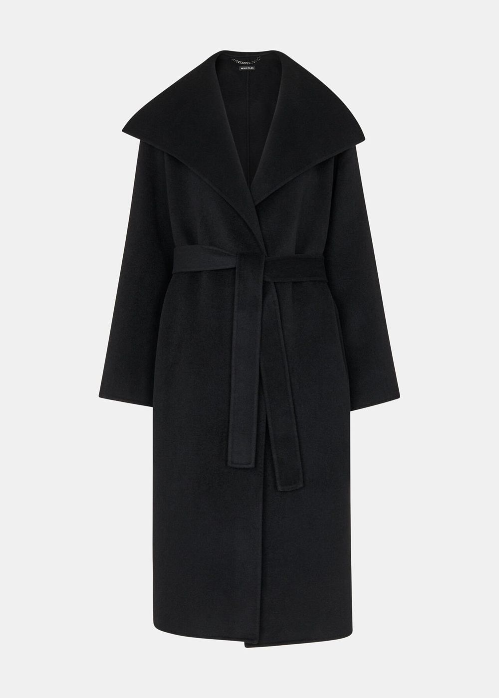 Whistles Cosima Double Face Collar Coat Black | US-41790JRFY