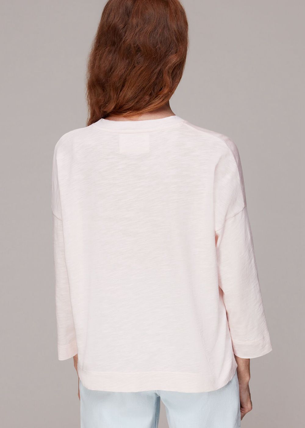 Whistles Cotton Patch Pocket Top Pink | US-26843XLOZ